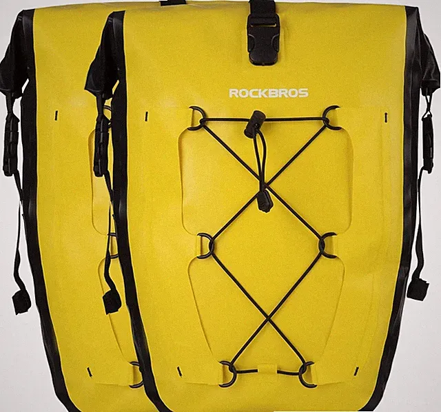 ROCKBROS Bike Panniers Waterproof Rear Rack Bag Max 30L Capacity for Cycling